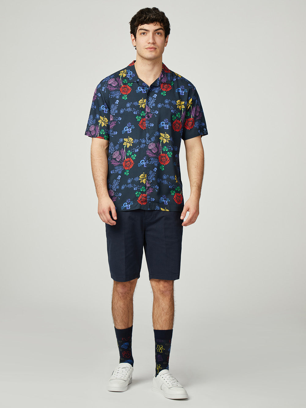 Chemises Ben Sherman Team GB Floral Bleu Marine | ISH-73885062